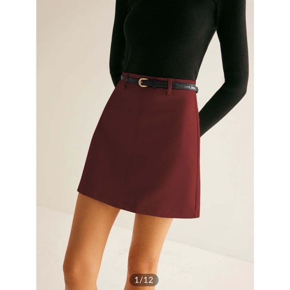 Commense Essential Mini Skort With Slim Belt NWT